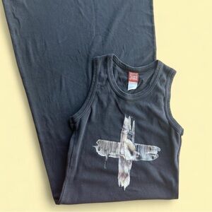 JPG Jeans Jean Paul Gaultier Tank Top Goth Maxi Dress